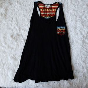 Black embellished tank top